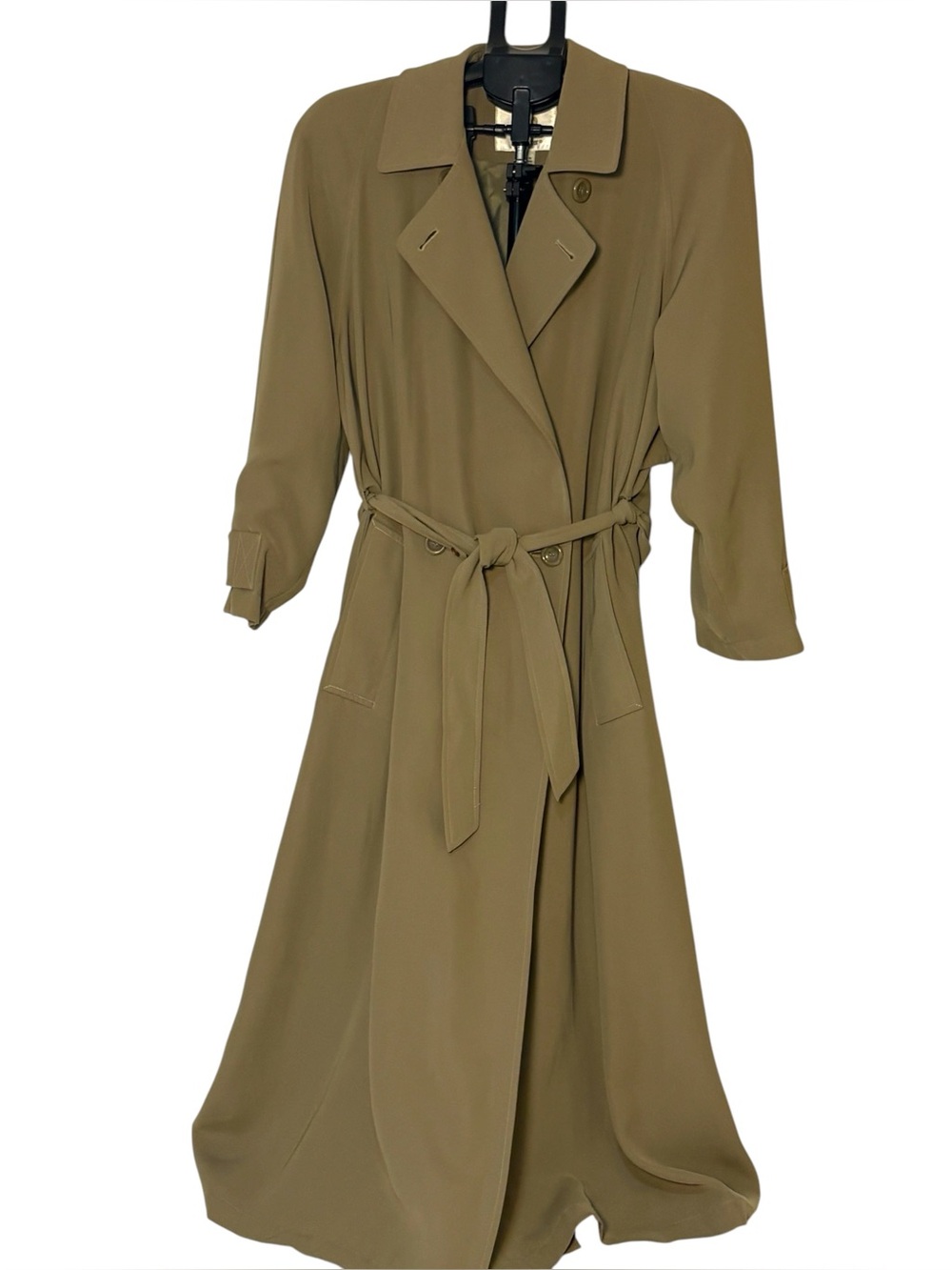 Vintage Misty Harbor Taupe Brown Belted Trench Coat Size 10